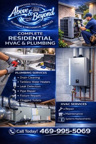 Emergency plumber in Grapevine Above and Beyond Plumbing & Mechanical Services