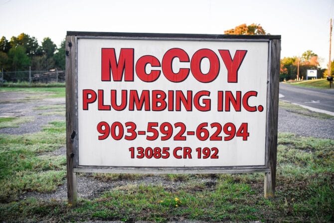 Emergency plumber in Tyler McCoy's Plumbing Inc