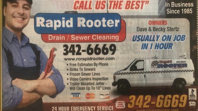 Emergency plumber in Rapid City Rapid Rooter