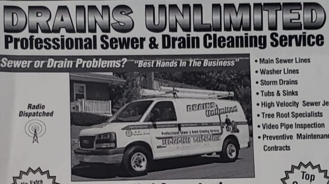 Emergency plumber in Wakefield Drains Unlimited sewer and drain cleaning company